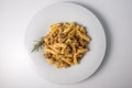 Plate of macaroni pasta with Bolognese raguÃâ¬